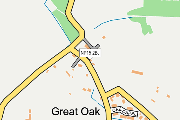 NP15 2BJ map - OS OpenMap – Local (Ordnance Survey)