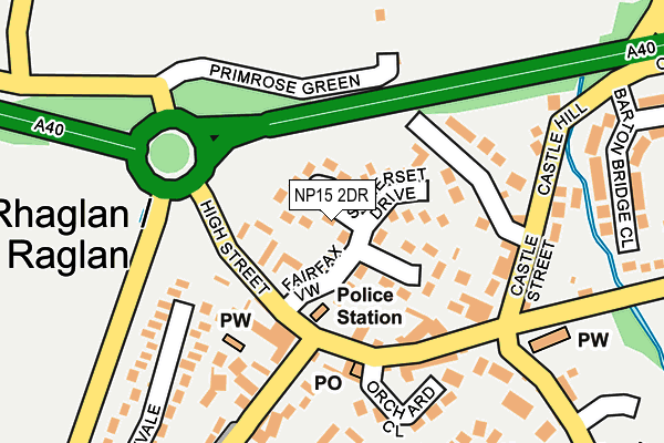 NP15 2DR map - OS OpenMap – Local (Ordnance Survey)
