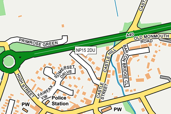 NP15 2DU map - OS OpenMap – Local (Ordnance Survey)