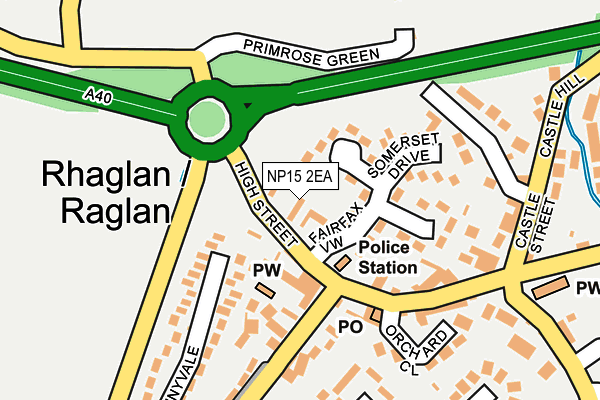 NP15 2EA map - OS OpenMap – Local (Ordnance Survey)
