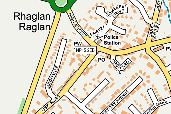 NP15 2EB map - OS OpenMap – Local (Ordnance Survey)