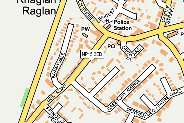 NP15 2ED map - OS OpenMap – Local (Ordnance Survey)