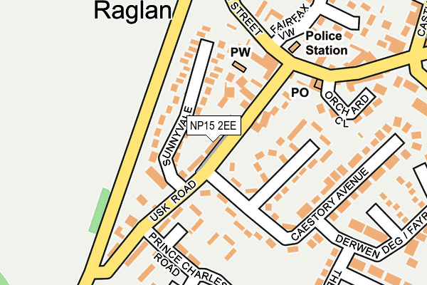 NP15 2EE map - OS OpenMap – Local (Ordnance Survey)