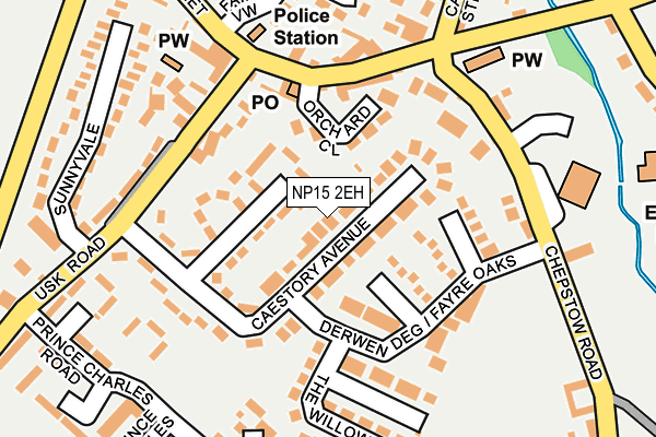 NP15 2EH map - OS OpenMap – Local (Ordnance Survey)