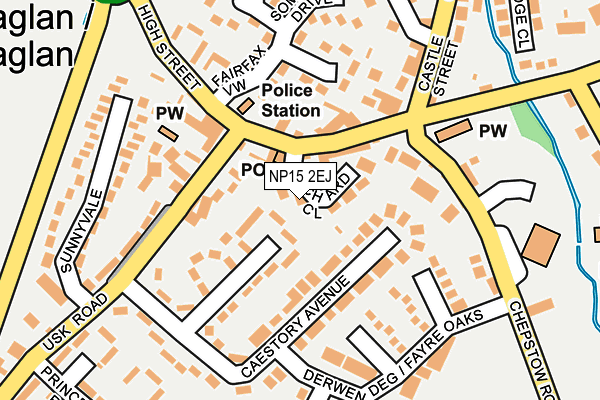 NP15 2EJ map - OS OpenMap – Local (Ordnance Survey)