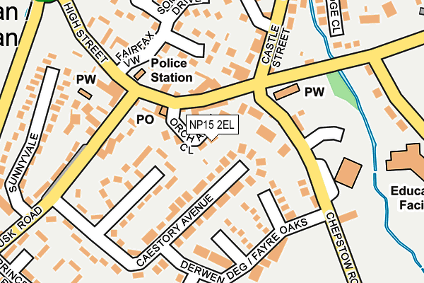 NP15 2EL map - OS OpenMap – Local (Ordnance Survey)
