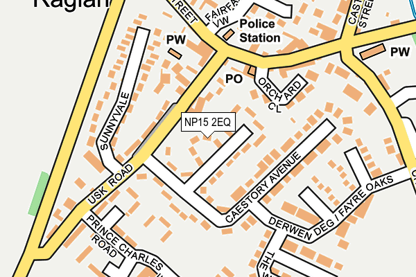 NP15 2EQ map - OS OpenMap – Local (Ordnance Survey)