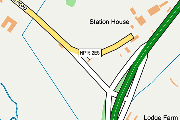 NP15 2ES map - OS OpenMap – Local (Ordnance Survey)