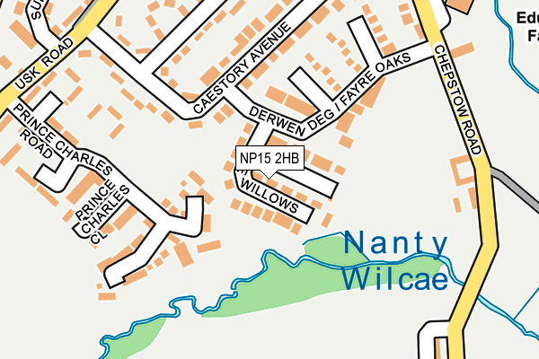 NP15 2HB map - OS OpenMap – Local (Ordnance Survey)