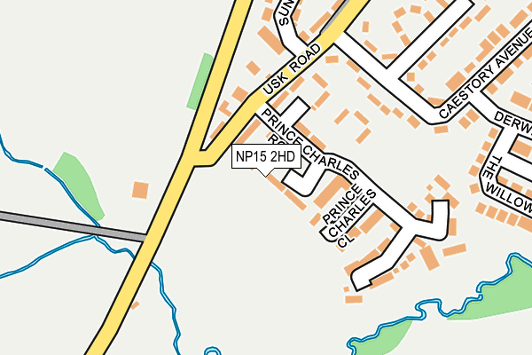 NP15 2HD map - OS OpenMap – Local (Ordnance Survey)