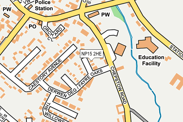 NP15 2HE map - OS OpenMap – Local (Ordnance Survey)