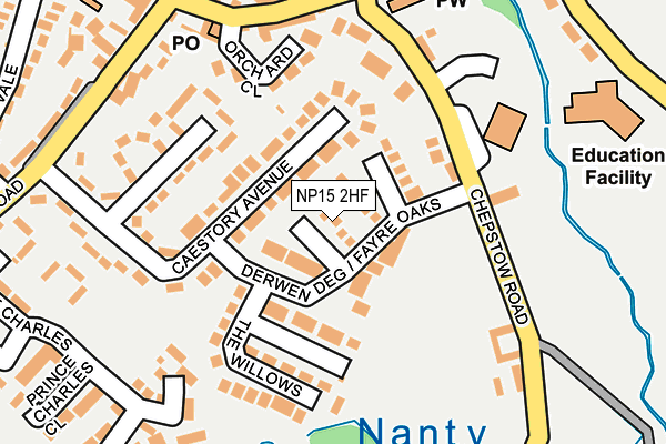 NP15 2HF map - OS OpenMap – Local (Ordnance Survey)