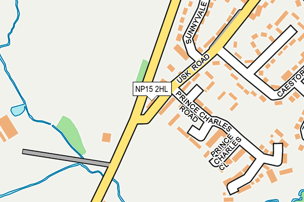 NP15 2HL map - OS OpenMap – Local (Ordnance Survey)