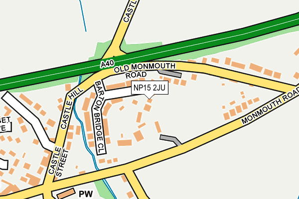 NP15 2JU map - OS OpenMap – Local (Ordnance Survey)