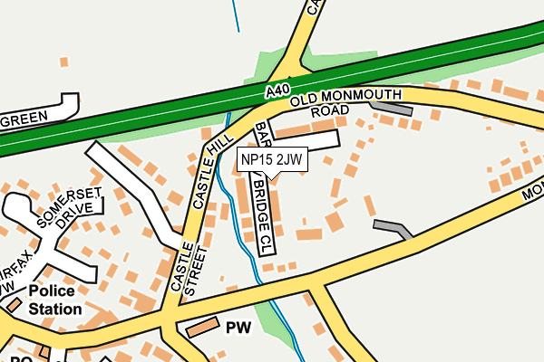 NP15 2JW map - OS OpenMap – Local (Ordnance Survey)