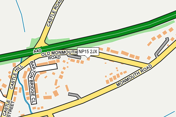 NP15 2JX map - OS OpenMap – Local (Ordnance Survey)