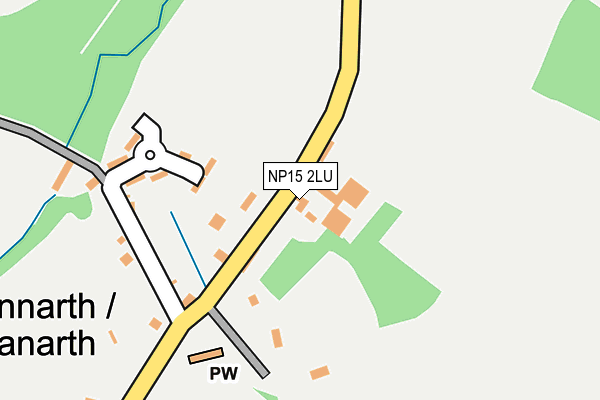 NP15 2LU map - OS OpenMap – Local (Ordnance Survey)