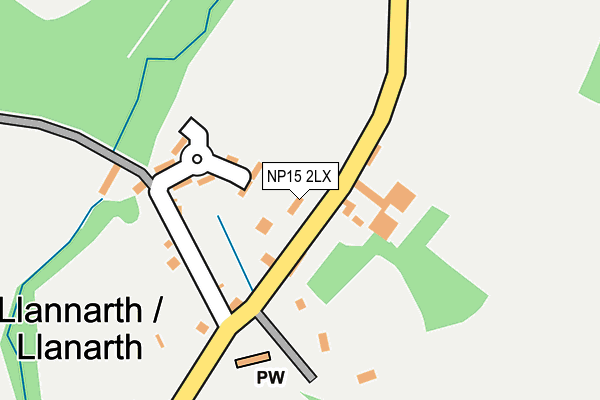 NP15 2LX map - OS OpenMap – Local (Ordnance Survey)