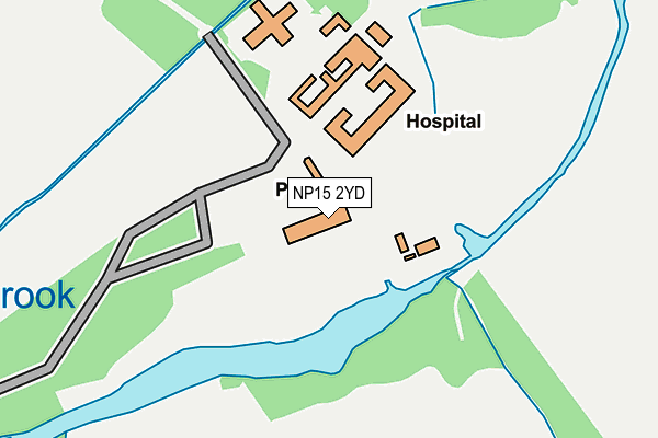 NP15 2YD map - OS OpenMap – Local (Ordnance Survey)