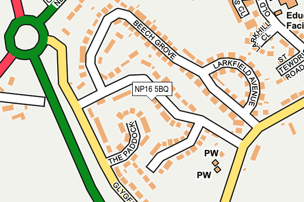 NP16 5BQ map - OS OpenMap – Local (Ordnance Survey)