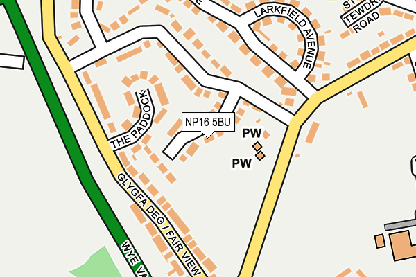 NP16 5BU map - OS OpenMap – Local (Ordnance Survey)