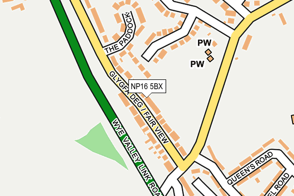 NP16 5BX map - OS OpenMap – Local (Ordnance Survey)