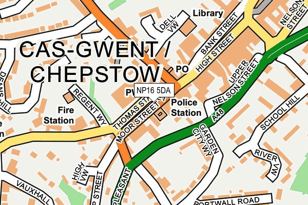 NP16 5DA map - OS OpenMap – Local (Ordnance Survey)