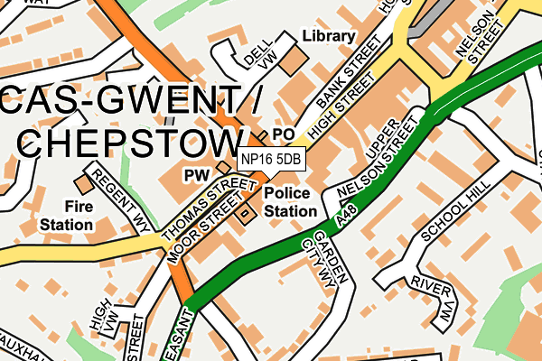 Map of THE CWTCH (CHEPSTOW) LTD at local scale