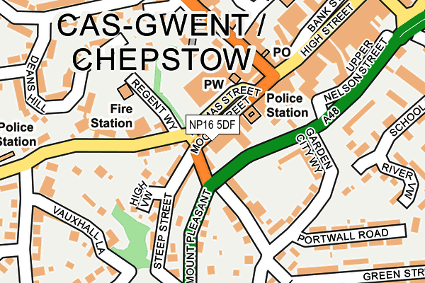 NP16 5DF map - OS OpenMap – Local (Ordnance Survey)