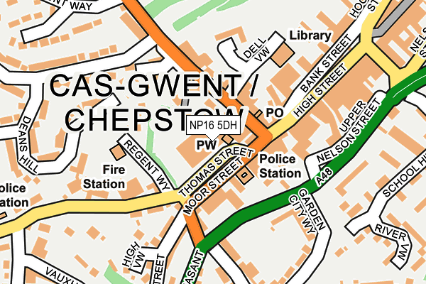 NP16 5DH map - OS OpenMap – Local (Ordnance Survey)