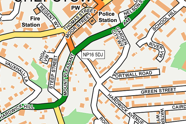NP16 5DJ map - OS OpenMap – Local (Ordnance Survey)