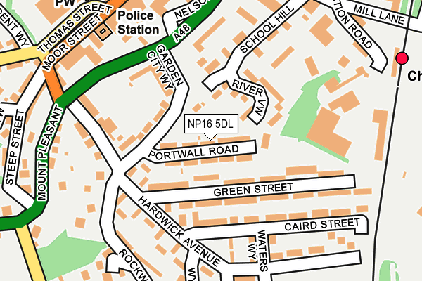 NP16 5DL map - OS OpenMap – Local (Ordnance Survey)