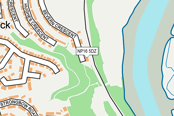 NP16 5DZ map - OS OpenMap – Local (Ordnance Survey)