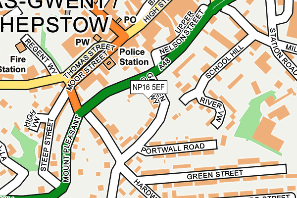 NP16 5EF map - OS OpenMap – Local (Ordnance Survey)