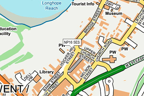 NP16 5ES map - OS OpenMap – Local (Ordnance Survey)