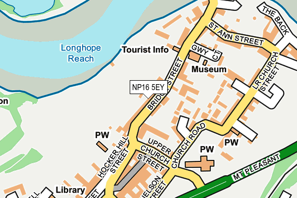 NP16 5EY map - OS OpenMap – Local (Ordnance Survey)