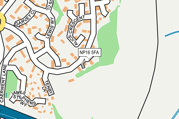 NP16 5FA map - OS OpenMap – Local (Ordnance Survey)