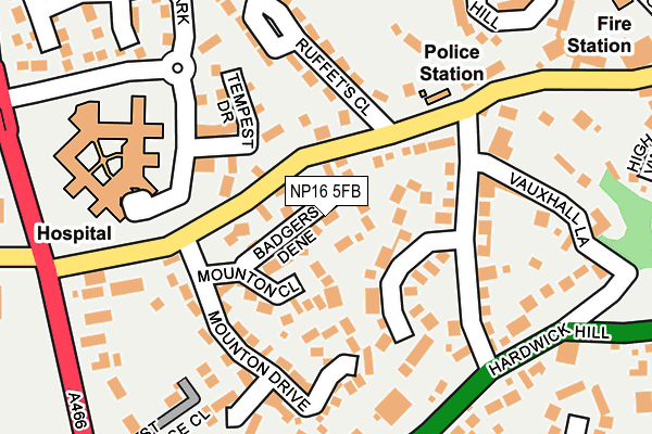 NP16 5FB map - OS OpenMap – Local (Ordnance Survey)