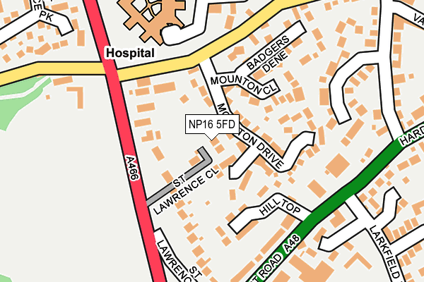 NP16 5FD map - OS OpenMap – Local (Ordnance Survey)