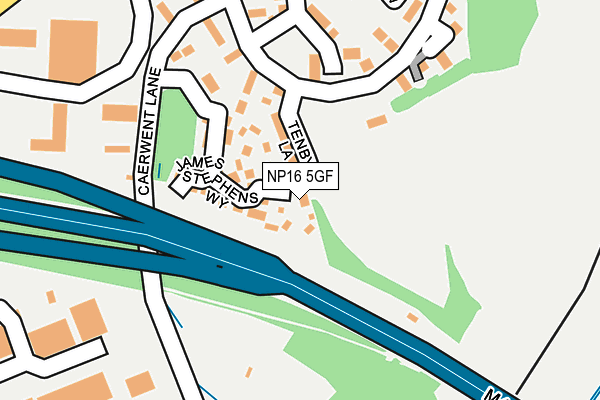 NP16 5GF map - OS OpenMap – Local (Ordnance Survey)