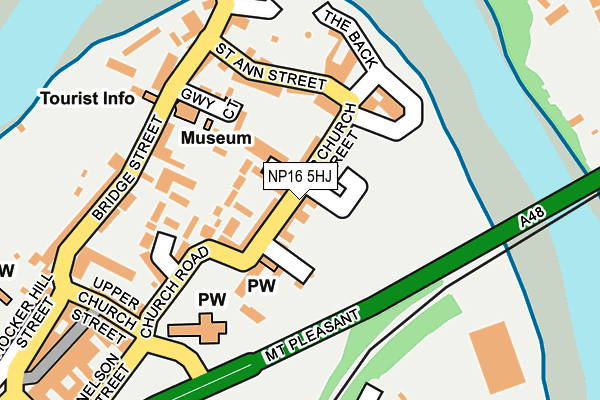 NP16 5HJ map - OS OpenMap – Local (Ordnance Survey)
