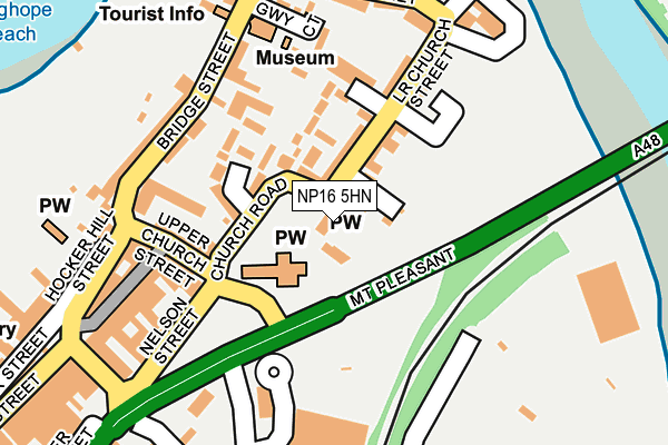 NP16 5HN map - OS OpenMap – Local (Ordnance Survey)