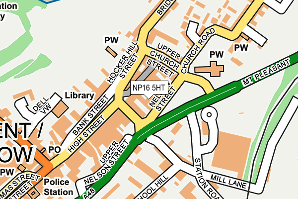 NP16 5HT map - OS OpenMap – Local (Ordnance Survey)