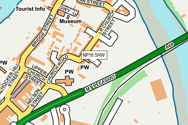 NP16 5HW map - OS OpenMap – Local (Ordnance Survey)