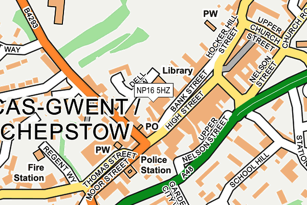 NP16 5HZ map - OS OpenMap – Local (Ordnance Survey)