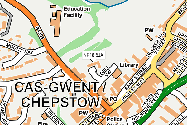 Map of DELL VIEW (CHEPSTOW) MANAGEMENT COMPANY LIMITED at local scale
