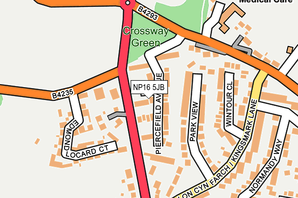 NP16 5JB map - OS OpenMap – Local (Ordnance Survey)