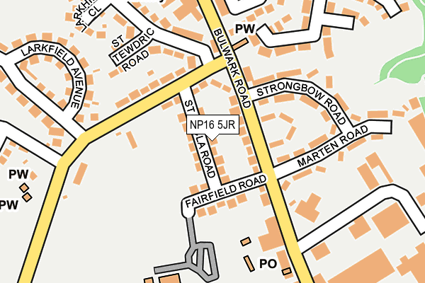 NP16 5JR map - OS OpenMap – Local (Ordnance Survey)