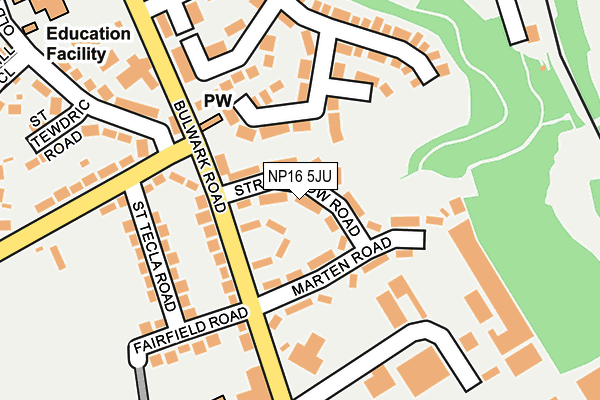NP16 5JU map - OS OpenMap – Local (Ordnance Survey)
