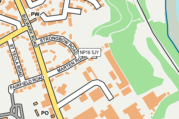 NP16 5JY map - OS OpenMap – Local (Ordnance Survey)